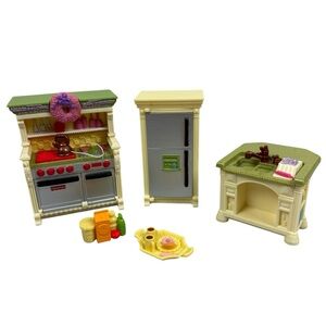 Fisher Price 2008 Loving Family Kitchen oven, stove with sounds and refrigerator